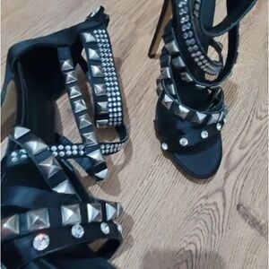 Elegant Black Studded Heels